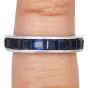 Vintage Oscar Heyman 3.80 carat Sapphire Platinum Eternity Band Ring |DoverJewelry|
