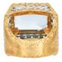 Mario Buccellati Vintage Diamond Aquamarine 18K Gold Cocktail Ring