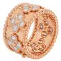 Van Cleef & Arpels Perlée Clover Diamond 18K Rose Eternity Ring-Dover Jewelry