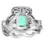 GIA Colombian Emerald No Oil 3.25cts Diamond 18K Gold Engagement Ring|Dover Jewelry|
