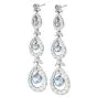 Tiffany & Co. Aquamarine Diamond Platinum Dangle Drop Earrings-Dover Jewelry