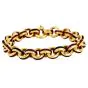 Italian Circular 18K Yellow Flexible enameled Link Bracelet