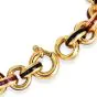 Italian Circular 18K Yellow Flexible enameled Link Bracelet