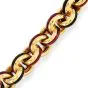 Italian Circular 18K Yellow Flexible enameled Link Bracelet