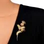 Buccellati Thistle Flower 18K Gold Silver Vintage Brooch Pin-Dover Jewelry