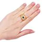 Estate Sapphire 1.34cts Diamond 18K Ridged Dome Cocktail Ring|Dover Jewelry|