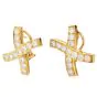 Estate Natural 3.38 Carat Diamond 18K Crisscross Statement Earrings |DoverJewelry|