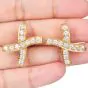 Estate Natural 3.38 Carat Diamond 18K Crisscross Statement Earrings |DoverJewelry|