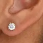 1.50 Carats Classic  Diamond Platinum Studs Earrings