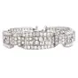Vintage Art Deco  12cts  Diamond Platinum Link Bracelet