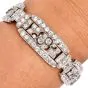 Vintage Art Deco  12cts  Diamond Platinum Link Bracelet