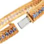 Vintage 3.66 carat Sapphire 18K Italian Gold Fancy Link Bracelet |Dover Jewelry|