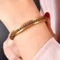 Vintage 3.66 carat Sapphire 18K Italian Gold Fancy Link Bracelet |Dover Jewelry|
