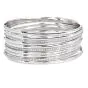 Vintage Retro 18K White Gold 11 Stacking Diamond Bangle Bracelets |Dover jewelry|