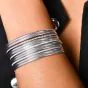 Vintage Retro 18K White Gold 11 Stacking Diamond Bangle Bracelets |Dover jewelry|