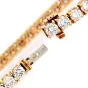 Classic 6.70cts Round Cut Diamond 18K Gold Tennis Line Bracelet