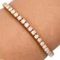 Classic 6.70cts Round Cut Diamond 18K Gold Tennis Line Bracelet