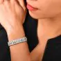 Antique Art Deco Diamond Emerald Filigree Platinum Wide Bracelet|Dover Jewelry|