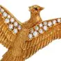 Vintage E Wolf  Phoenix Bird 0.98cts Diamond 18K Gold Brooch Pin |DoverJewelry|
