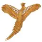 Vintage E Wolf  Phoenix Bird 0.98cts Diamond 18K Gold Brooch Pin |DoverJewelry|
