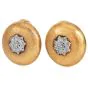 Buccellati  Vintage 18K Gold  Dome Shape Large Button Earrings |Dover Jewelry|