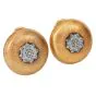 Buccellati  Vintage 18K Gold  Dome Shape Large Button Earrings |Dover Jewelry|