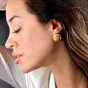 Buccellati  Vintage 18K Gold  Dome Shape Large Button Earrings |Dover Jewelry|