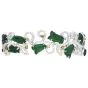  Interlocking Diamond Tulip Motif JAde  18k Wide Gold  Bracelet|dover jewelry|