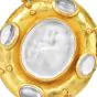 Elizabeth Locke Moonstone 18K Intaglio Woman Playing Lyre Earrings|Dover Jewelry|