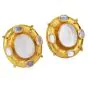 Elizabeth Locke Moonstone 18K Intaglio Woman Playing Lyre Earrings|Dover Jewelry|