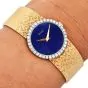 Vintage Piaget Lapis Dial Diamond 18K Mesh Gold Ladies Watch