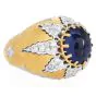 Buccellati Cabochon Sapphire Diamond 18K Gold Cocktail Ring |Doverjewelry|