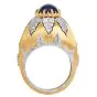 Buccellati Cabochon Sapphire Diamond 18K Gold Cocktail Ring |Doverjewelry|