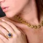 SeidenGang Diamond 18k Gold Flower Link Necklace|dover jewelry|