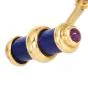 Vintage Cabochon Ruby 18K Gold Blue Lapis Men Cufflinks|Dover Jewelry|