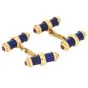 Vintage Cabochon Ruby 18K Gold Blue Lapis Men Cufflinks|Dover Jewelry|