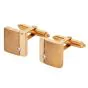 Vintage BIRKS 18K Yellow Gold Diamond Square Men Cufflinks|Dover Jewelry|