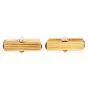 Vintage 0.40cts Ruby 18K Gold Grooved Bar Men Cufflinks|Dover Jewelry|