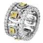 GIA Fancy Intense Yellow 6.60 carat Diamond Platinum Eternity Ring