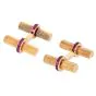 Vintage Van Cleef & Arpels 18K Gold Grooved Bar Ruby Men Cufflinks 