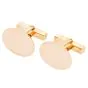 Tiffany & Co. 14K Yellow Gold Statement Oval Disc Men Cufflinks 