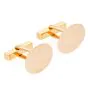 Tiffany & Co. 14K Yellow Gold Statement Oval Disc Men Cufflinks 