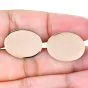 Tiffany & Co. 14K Yellow Gold Statement Oval Disc Men Cufflinks 