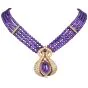 Estate Amethyst Diamond 18K Gold Multi Strand Statement Necklace|Dover Jewelry|