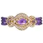 Estate Amethyst Diamond 18K Gold Multi Strand Statement Bracelet|Dover Jewelry|