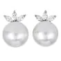 17mm Southsea Pearl Platinum 18K Gold Statement Earrings
