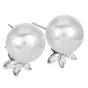 17mm Southsea Pearl Platinum 18K Gold Statement Earrings