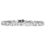 Classic 12.54cttw Heart Cut Diamond 18K White Gold Tennis Bracelet