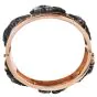 1940's Wide Gold Bangle WIth Chinese Gold Figurine Charms Bracelet|dover jewelry|