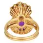 Estate Amethyst 2.90cts Diamond 18K Gold Floral Cocktail Ring|Dover Jewelry|